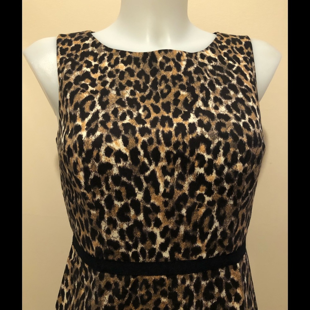 ANN TAYLOR LOFT LEOPARD PRINT SLEEVELESS DRESSπ0P - Picture 11 of 17